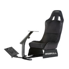 DeadSkull Racing Chair Simulator, High Density Shaping Foam, Framework, Unique Foldable Design, Easy To Assemble, For Professional Racing Drivers. Compatible With All Steering Wheel and Pedal, Black | P705B